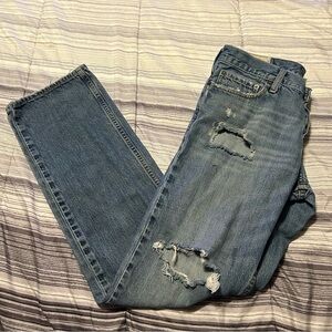 Hollister Men's Ripped Blue Jeans